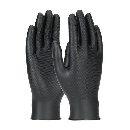 Grippaz 67-246 – Extended Use Ambidextrous Nitrile Glove with Textured Fish Scale Grip - 6 Mil