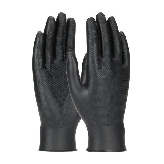 Grippaz 67-246 – Extended Use Ambidextrous Nitrile Glove with Textured Fish Scale Grip - 6 Mil