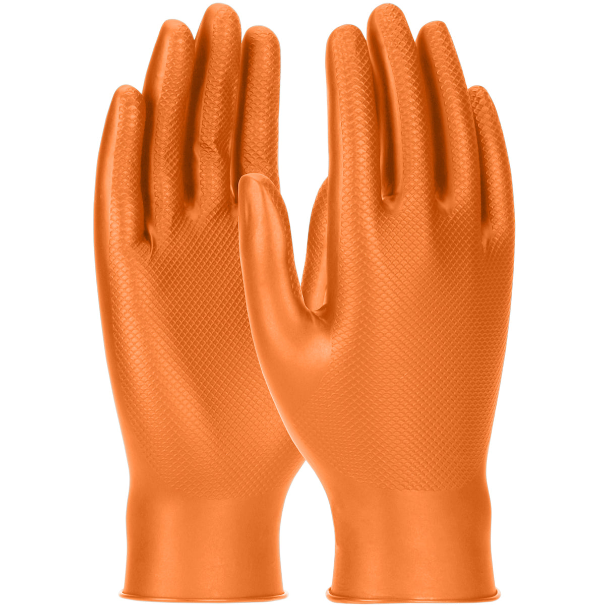 Grippaz 67-256 – Extended Use Ambidextrous Nitrile Glove with Textured Fish Scale Grip - 6 Mil