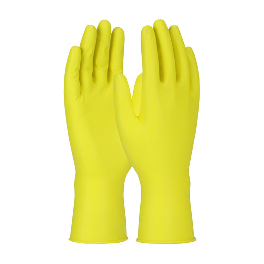 Grippaz 67-306 – Extended Use Ambidextrous Nitrile Glove with Textured Fish Scale Grip - 6 Mil