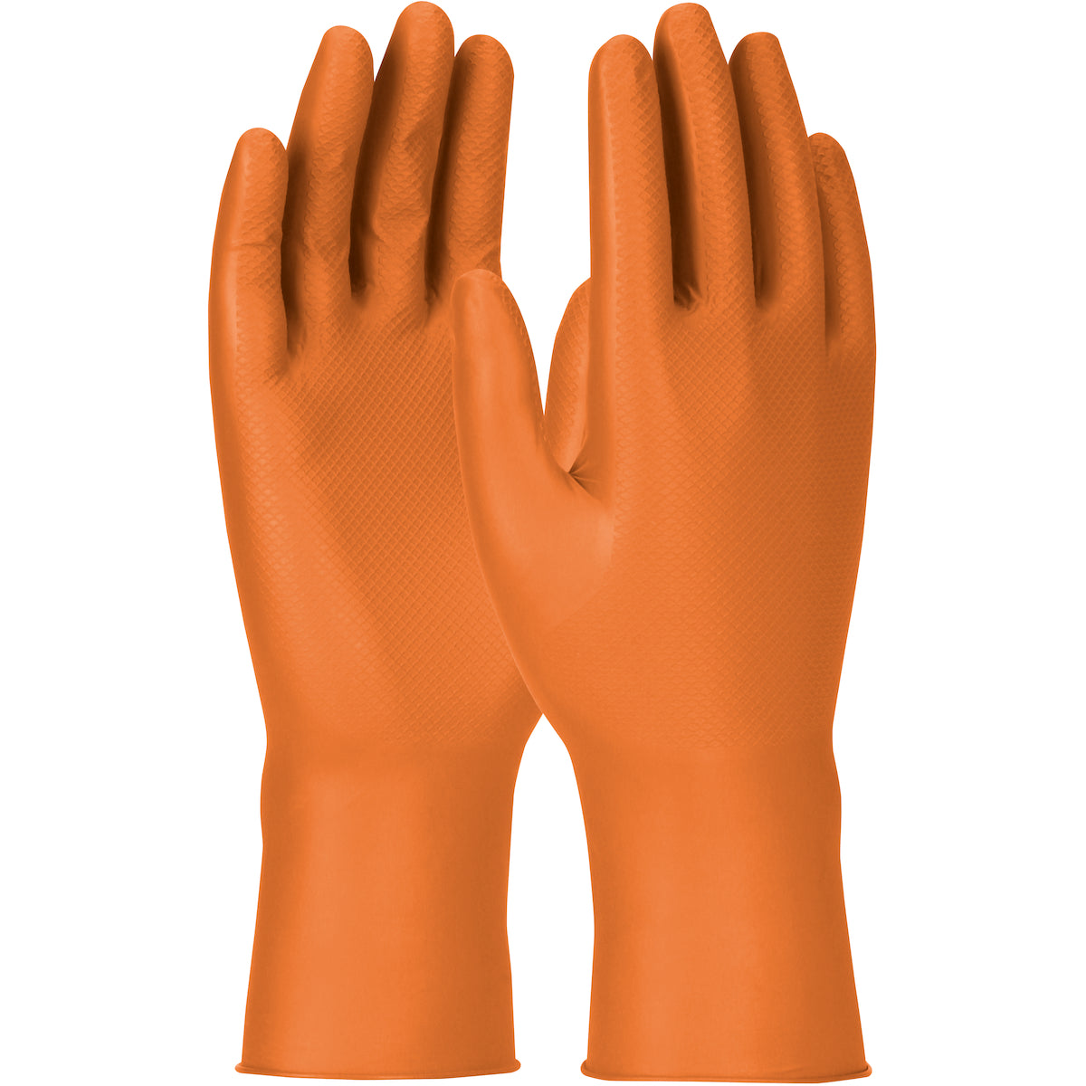 Grippaz 67-307 – Extended Use Ambidextrous Nitrile Glove with Textured Fish Scale Grip - 7 Mil