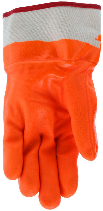 PVC Coated Insulated Work Gloves, Double-Dipped, Sandy Texture, Safety Cuff