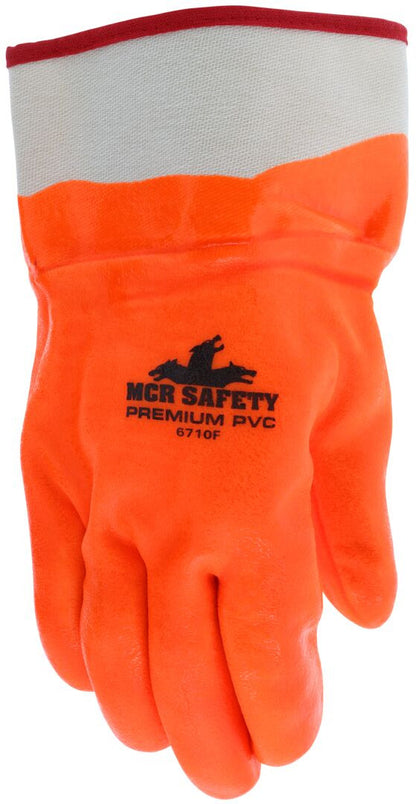 PVC Coated Insulated Work Gloves, Double-Dipped, Sandy Texture, Safety Cuff