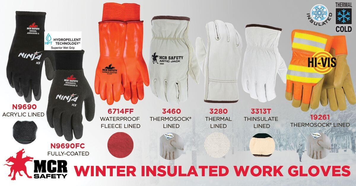 Harbor Master PVC Gloves, Double-Dipped, Foam & Fleece Lined, Gauntlet Cuff
