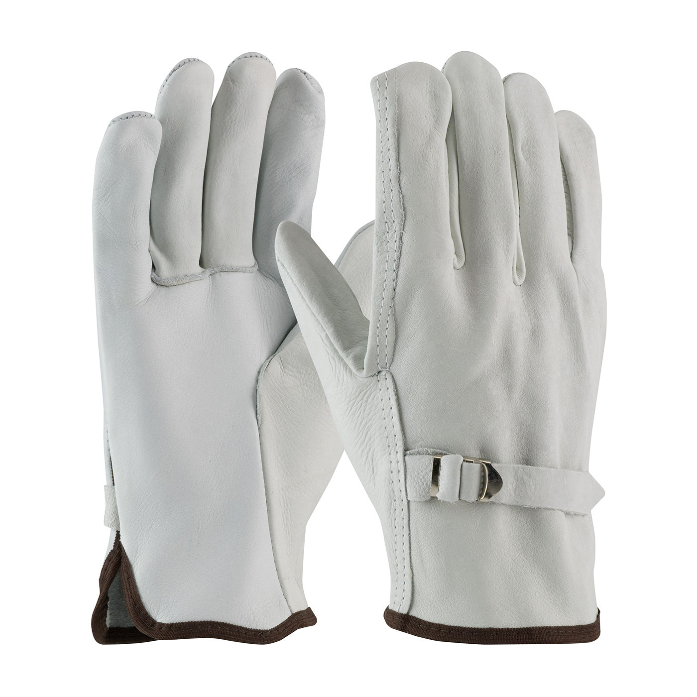 PIP® Superior Grade Top Grain Cowhide Leather Drivers Glove with Pull Strap Closure - Straight Thumb