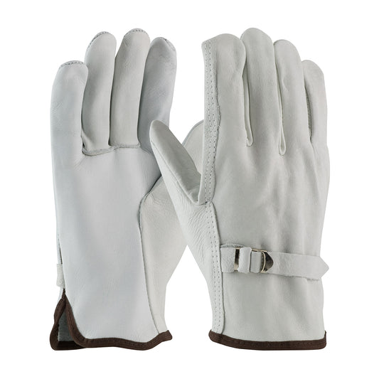 PIP® Superior Grade Top Grain Cowhide Leather Drivers Glove with Pull Strap Closure - Straight Thumb