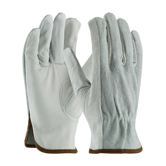PIP® Industry Grade Top Grain Leather Drivers Glove with Split Cowhide Back - Keystone Thumb