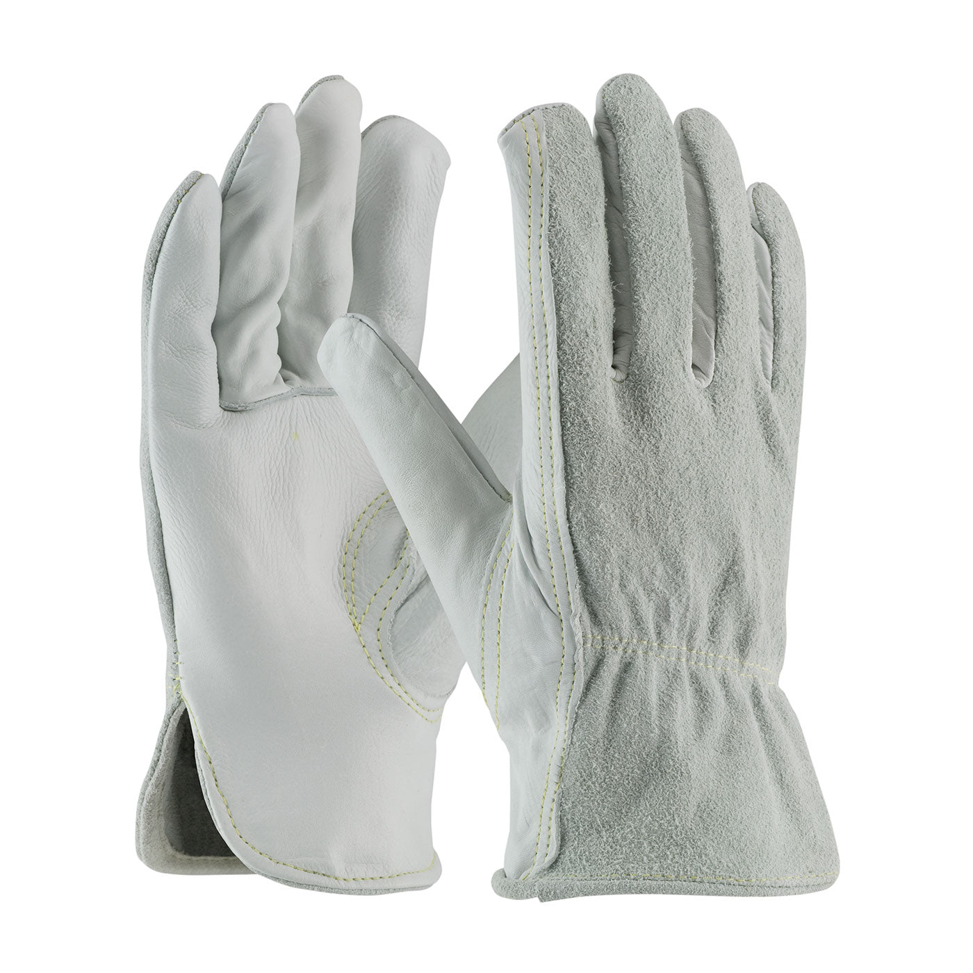 PIP® Regular Grade Top Grain Leather Drivers Glove with Split Cowhide Back and Kevlar® Stitching - Keystone Thumb
