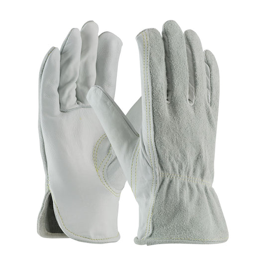 PIP® Regular Grade Top Grain Leather Drivers Glove with Split Cowhide Back and Kevlar® Stitching - Keystone Thumb