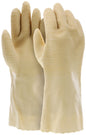 Latex Rubber-Coated Work Gloves, Crinkle Finish, Interlock Lining, 12-Inch Gauntlet Cuff