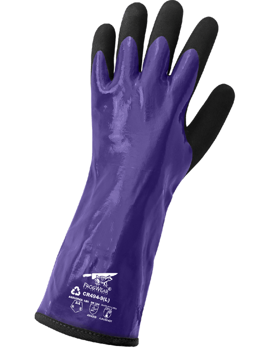 FrogWear® CR494 Chemical Handling Gloves - cut level A4 - tan