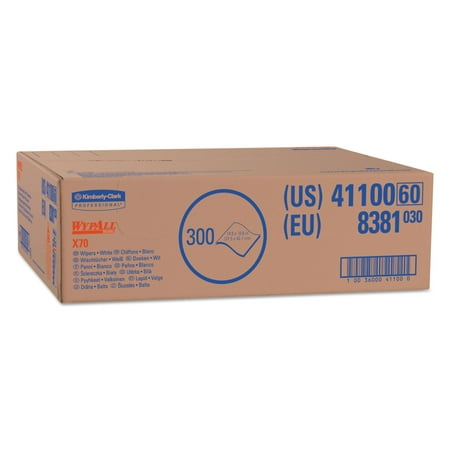 Kimberly-Clark Professional WypAll X70 Workhorse Rags 14.87"X16.2" 300 / Box - 41100
