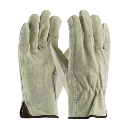 PIP® Regular Grade Split Cowhide Leather Drivers Glove - Straight Thumb