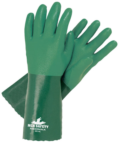 NeoMax Neoprene Double-Dipped Gloves, Sandy Texture, 14-Inch Gauntlet Cuff