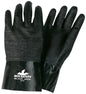Black Jack Neoprene Coated Work Gloves, Multi-Dipped Etched, 12-Inch Gauntlet Cuff