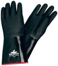 Black Jack Neoprene Coated Gauntlet Gloves, Etched Rough, Foam Lined, 14