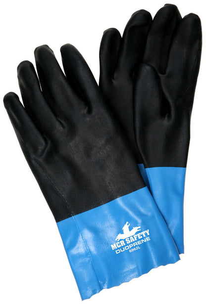 Duoprene Double-Dipped Neoprene Gloves, 12-Inch Gauntlet, Brushed Interlock Liner