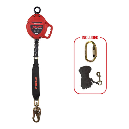 KStrong® BRUTE™ LE 18 ft. Cable Leading Edge SRL with Swivel Snap Hook. Includes Installation Carabiner and Tagline (ANSI)