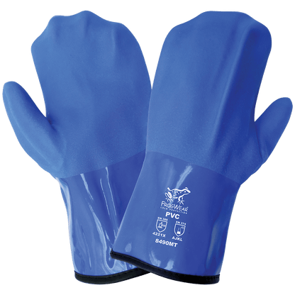 Global Glove GGS 8490MT Frogwear 12 Inch Blue Premium Super Flexible Triple Dipped Pvc Gloves - view 5