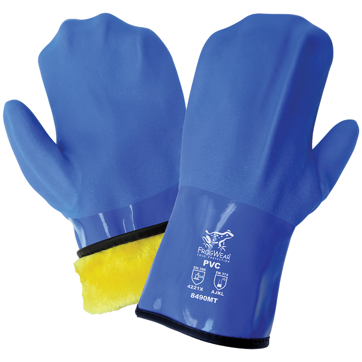 Global Glove GGS 8490MT Frogwear 12 Inch Blue Premium Super Flexible Triple Dipped Pvc Gloves - view 4