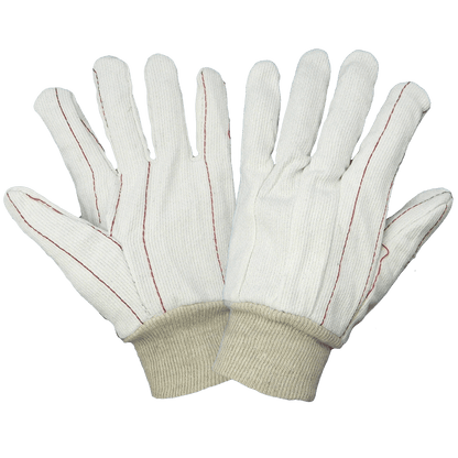Global Glove GGS C18C 18-Ounce Bleached White Polyester/Cotton Gloves