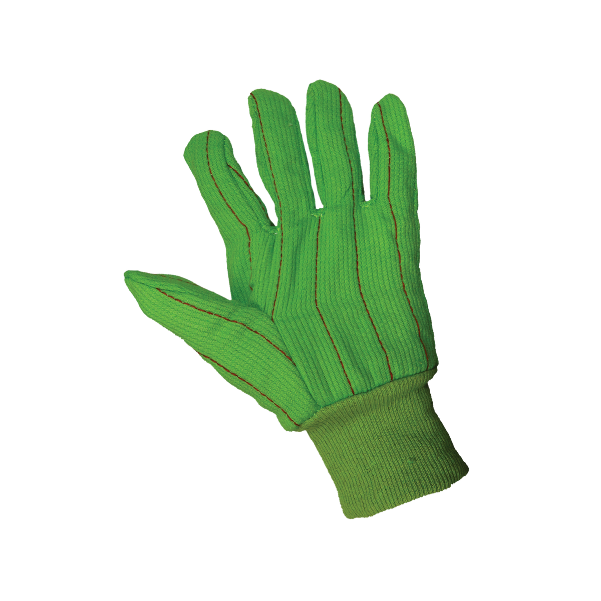Global Glove GGS C18GRC 18-Ounce Green Corded Polyester/Cotton Gloves - view 2