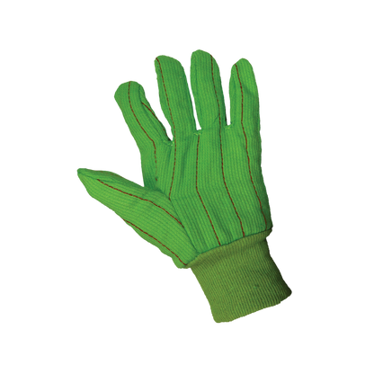 Global Glove GGS C18GRC 18-Ounce Green Corded Polyester/Cotton Gloves - view 2