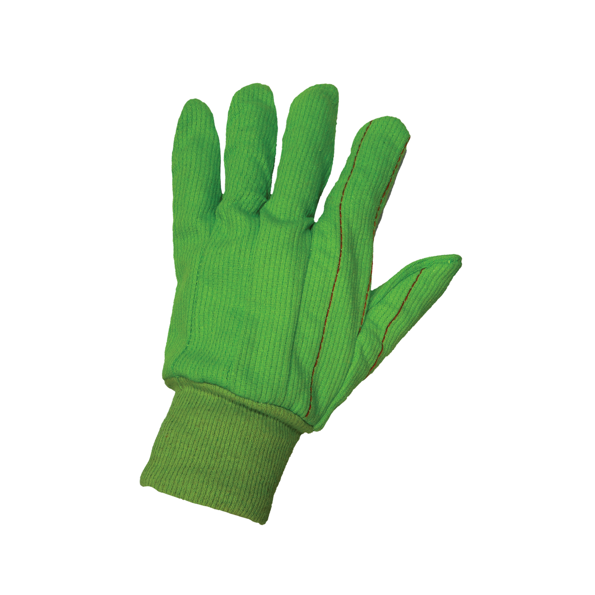 Global Glove GGS C18GRC 18-Ounce Green Corded Polyester/Cotton Gloves