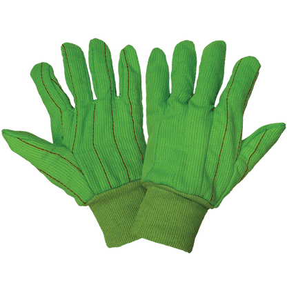 Global Glove GGS C18GRC 18-Ounce Green Corded Polyester/Cotton Gloves - view 3