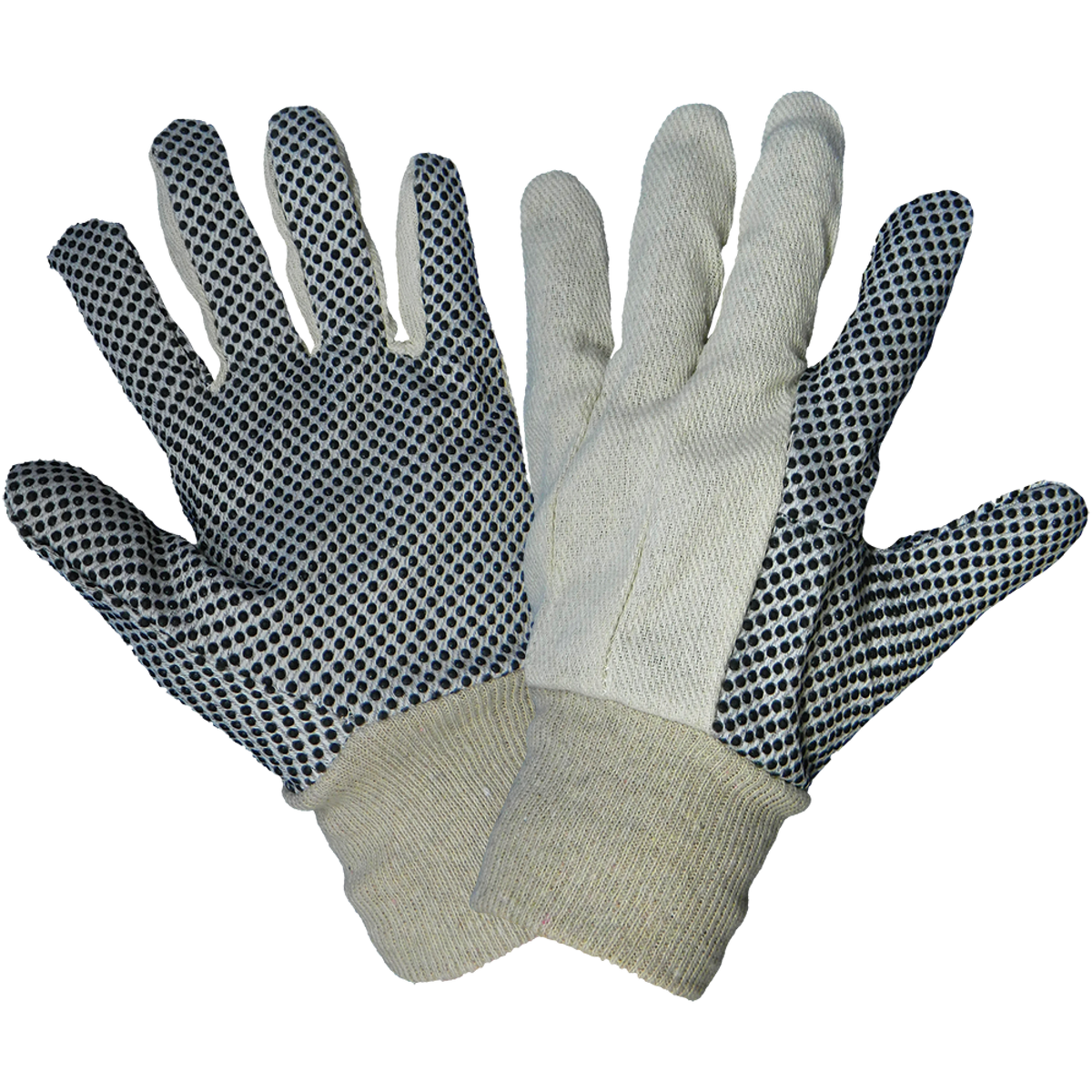 C80D1 PVC-Dotted Canvas Gloves - original manufacturer photo; Case of 300 pairs