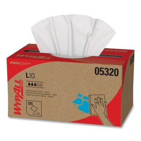 Kimberly-Clark Professional 9X10.25 WypAll L10 Utility Wipe White - 05320