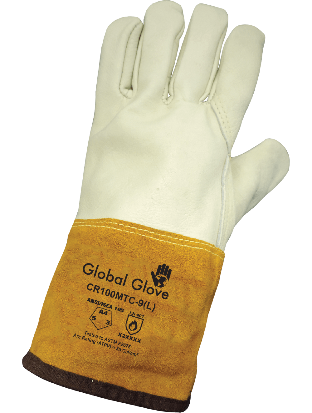 Premium CR100MTC Welding Gloves - cut level A4 - tan