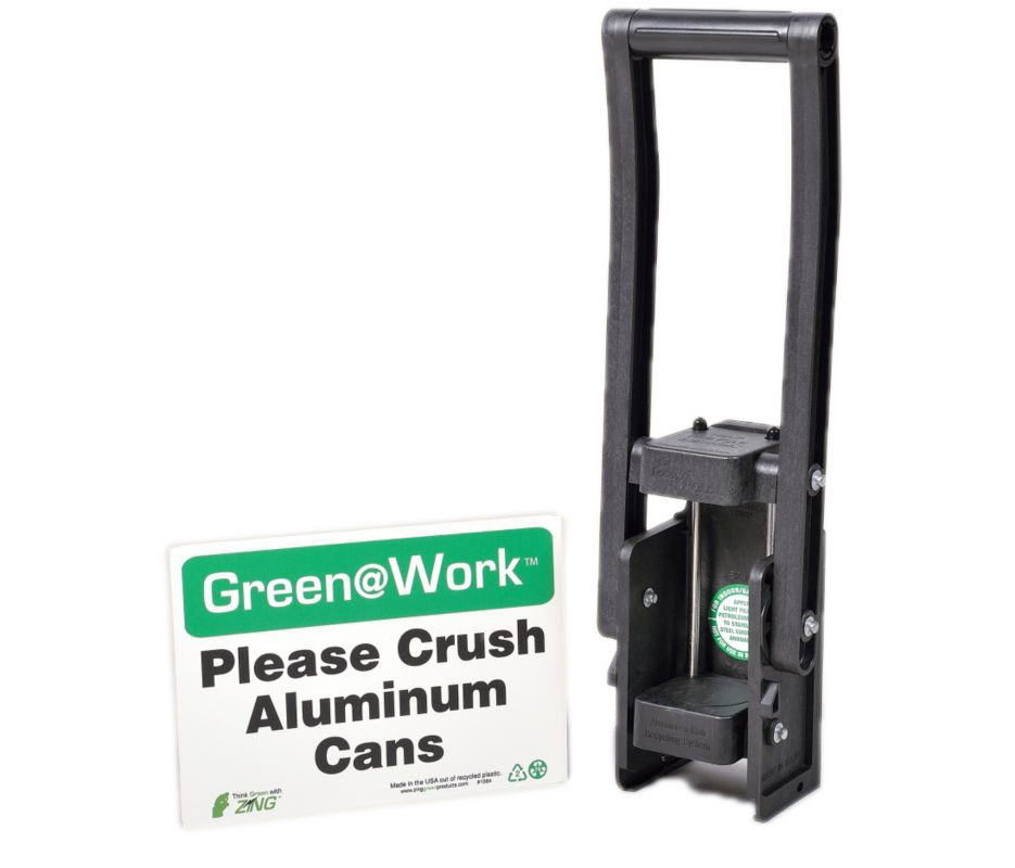 ZING Can Crusher And (1) 7"X10" "Please Crush Aluminum Cans" Sign - official Zing product image 1