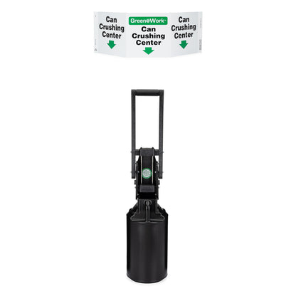 ZING Can Crusher Kit: Can Crusher With Collection Barrel, (1) "Can Crushing Center" Triview Sign - official Zing product image 4