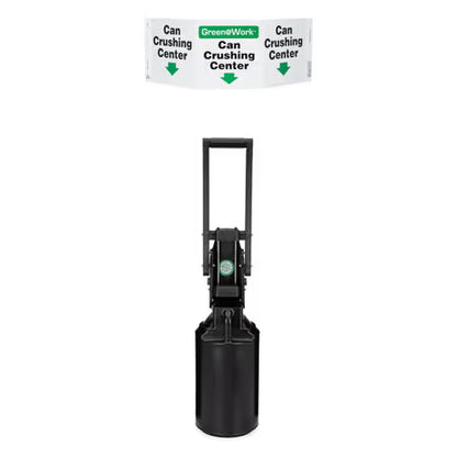 ZING Can Crusher Kit: Can Crusher With Collection Barrel, (1) "Can Crushing Center" Triview Sign