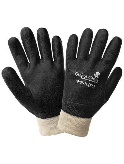Global Glove - 700R - Chemical Handling Gloves - pvc coating - black