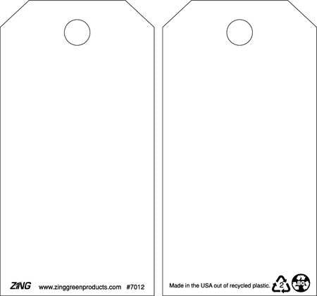 ZING Safety Tag Blank Tag 3X5.5 10/Pk - official Zing product image 1