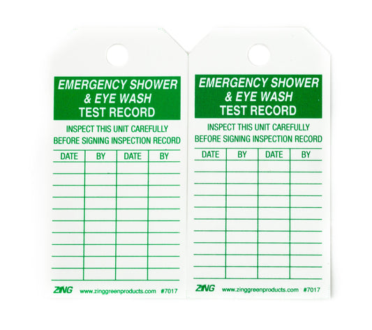 ZING Safety Tag Emerg Eye Wash Insp Tag 3X5.5 10/Pk - official Zing product image 1