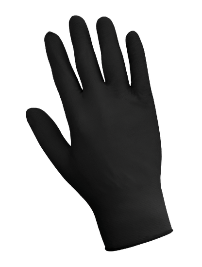 Global Glove - 705BPF - Disposable Gloves - nitrile coating - black