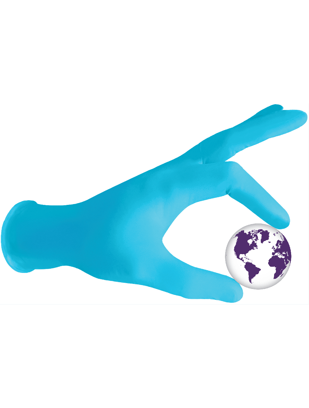 Global Glove - 705PF - Disposable Gloves - nitrile coating - blue