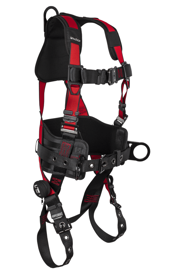Tradesman® Pro 3D Construction Belted Full Body Harness, Tongue Buckle Leg Adjustments