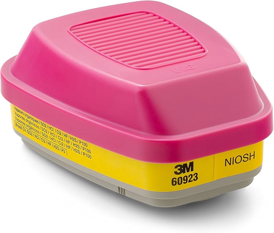 3M™ Organic Vapor/Acid Gas Cartridge/Filter 60923, P100, 2 CQ / PK