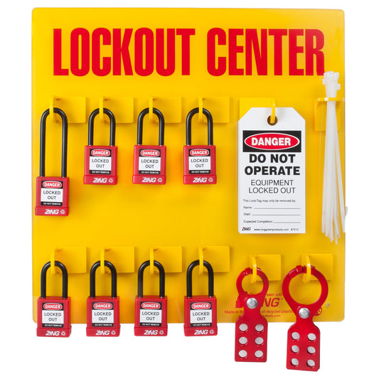 ZING Lockout Tagout Station - 8 Padlocks - official Zing product image 1
