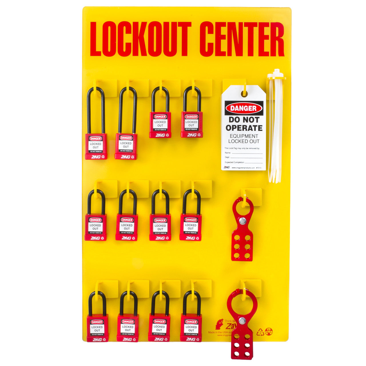 ZING Lockout Tagout Station - 12 Padlocks - official Zing product image 1
