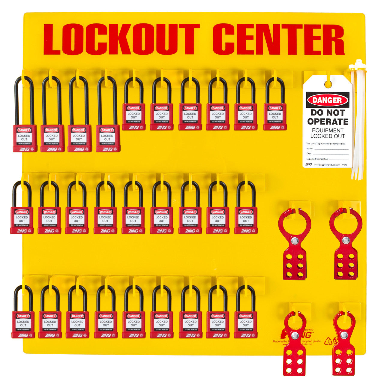 ZING Lockout Tagout Station - 28 Padlocks - official Zing product image 1