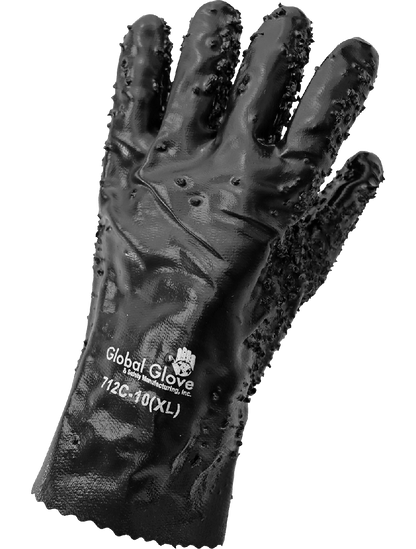 Global Glove - 712C - Coated Gloves - pvc coating - black