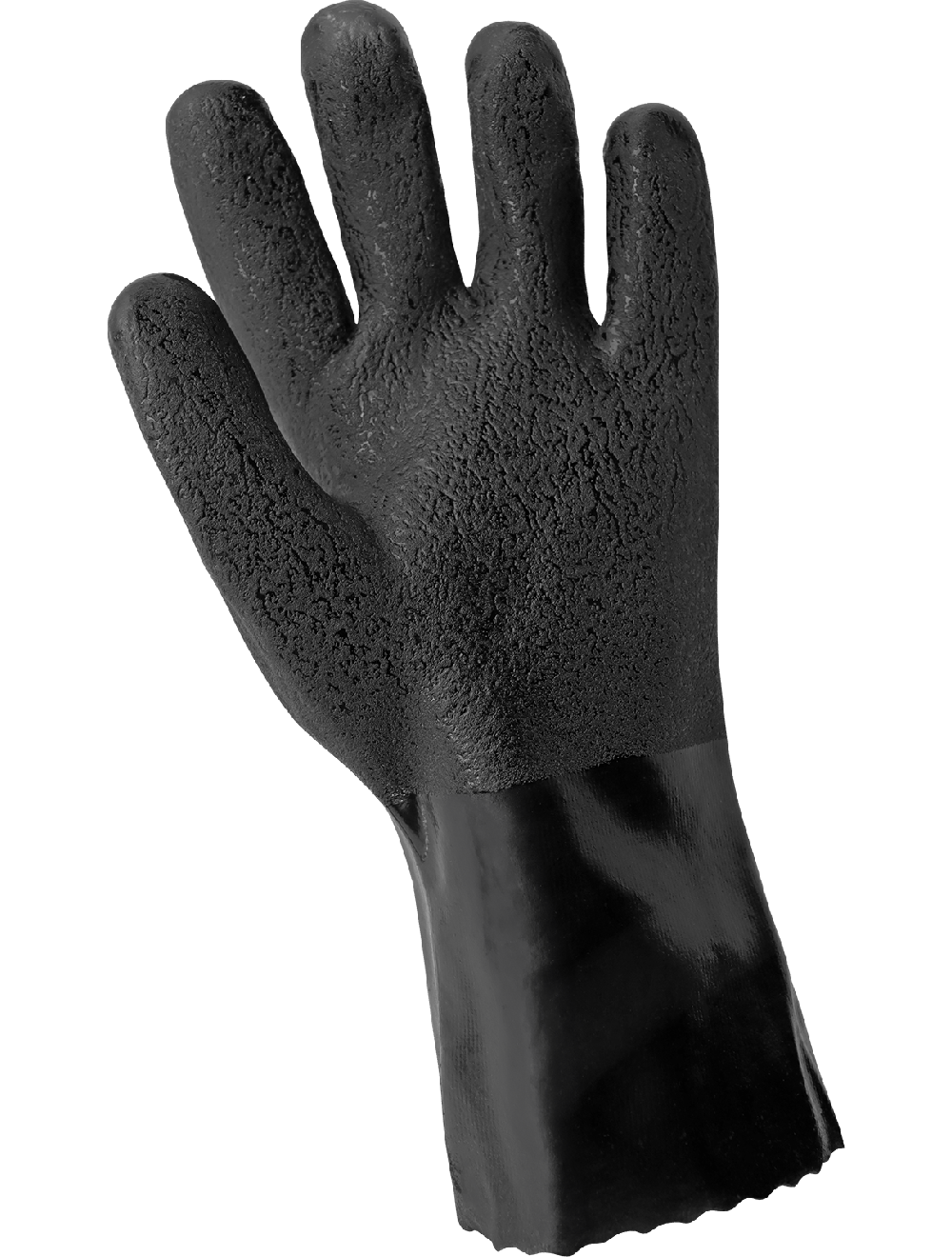Global Glove - 712R - Chemical Handling Gloves - pvc coating - black