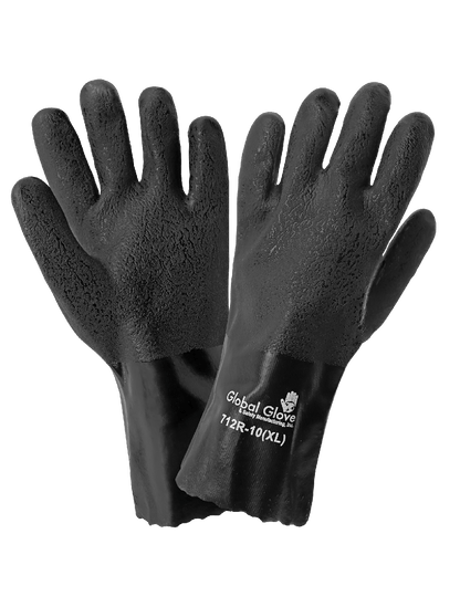 Global Glove - 712R - Chemical Handling Gloves - pvc coating - black