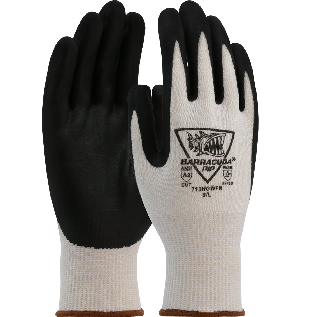 Barracuda®: Seamless Knit Polykor Blended Glove with Nitrile Coated Foam Grip on Palm & Fingers
