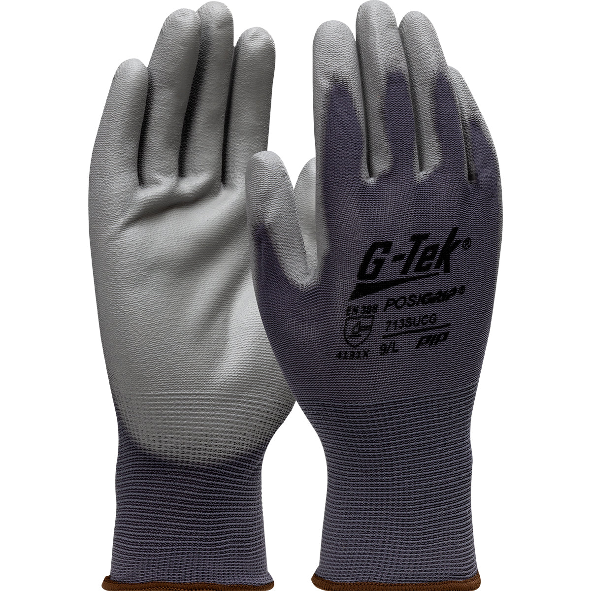 G-Tek® PosiGrip® Seamless Knit Nylon Glove with Polyurethane Coated Flat Grip on Palm & Fingers